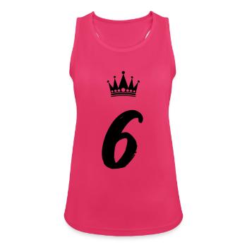 6 Krone - Frauen Tank Top atmungsaktiv - Fuchsia - Vorne - Zoe (177cm)