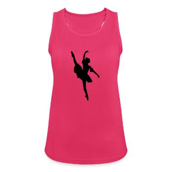 Ballerina, Tänzerin - Frauen Tank Top atmungsaktiv - Fuchsia - Vorne - Zoe (177cm)