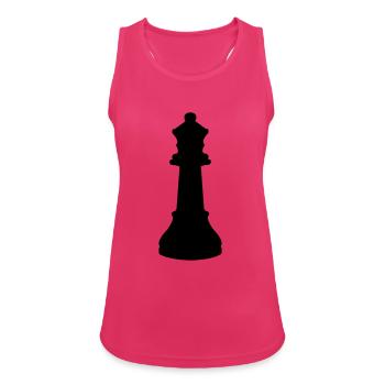 schach_dame - Frauen Tank Top atmungsaktiv - Fuchsia - Vorne - Zoe (177cm)