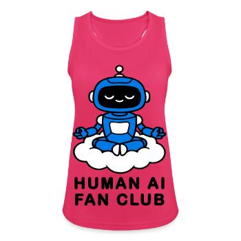 Human AI Fan Club - Women's Breathable Tank Top - fuchsia - Front - Zoe (177cm)
