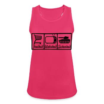 freedom true safety - Women's Breathable Tank Top - fuchsia - Front - Zoe (177cm)
