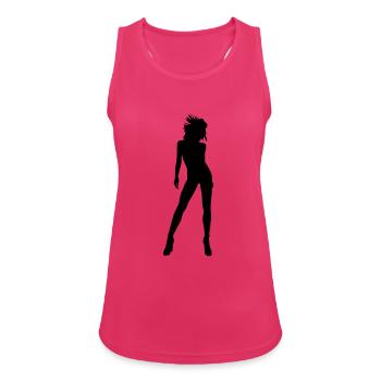 danseuse - Débardeur respirant Femme - fuchsia - Devant - Zoe (177cm)