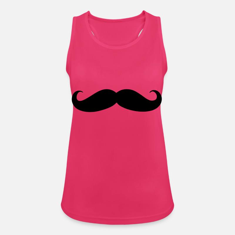 Mustache - Women's Breathable Tank Top - fuchsia