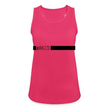 Music Techno Logo - Débardeur respirant Femme - fuchsia - Devant - Zoe (177cm)