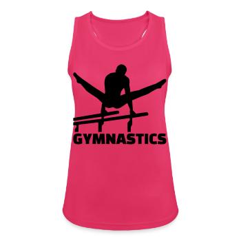 Turnen - Frauen Tank Top atmungsaktiv - Fuchsia - Vorne - Zoe (177cm)