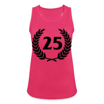 Laurel wreath & Number (25) - Women's Breathable Tank Top - fuchsia - Front - Zoe (177cm)