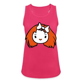 Vogel Dame Frau weiblich hübsches Gesicht Schleife - Frauen Tank Top atmungsaktiv - Fuchsia - Vorne - Zoe (177cm)