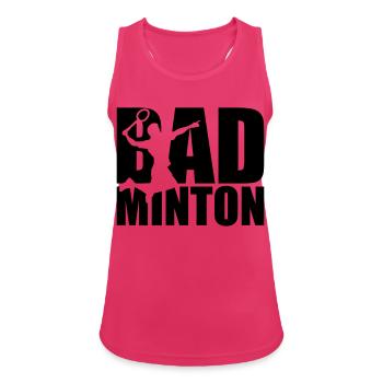 Badminton - Frauen Tank Top atmungsaktiv - Fuchsia - Vorne - Zoe (177cm)