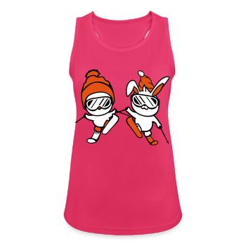 Bunny Bird Birthing Team Ski Bunny Ski Goggles Cap - Women's Breathable Tank Top - fuchsia - Front - Zoe (177cm)