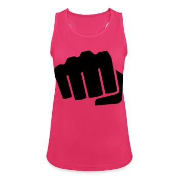 fist - Women's Breathable Tank Top - fuchsia - Front - Zoe (177cm)