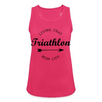 triathlon maman vie - Débardeur respirant Femme - fuchsia - Devant - Zoe (177cm)