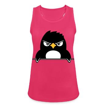 Le pingouin a l’air sérieux Mal dangereux derrière le mur - Débardeur respirant Femme - fuchsia - Devant - Zoe (177cm)