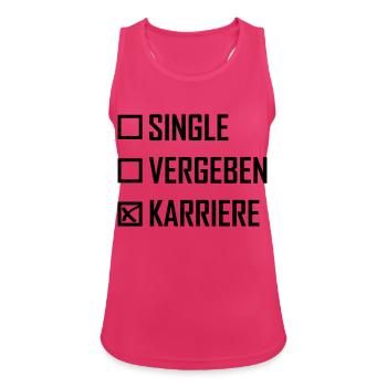 karriere - Frauen Tank Top atmungsaktiv - Fuchsia - Vorne - Zoe (177cm)