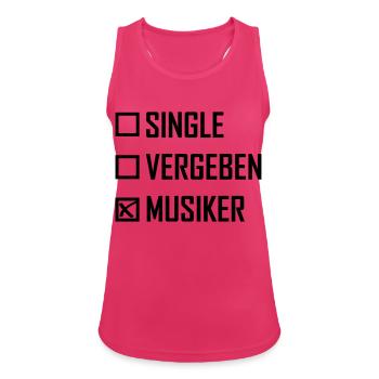 musiker - Frauen Tank Top atmungsaktiv - Fuchsia - Vorne - Zoe (177cm)