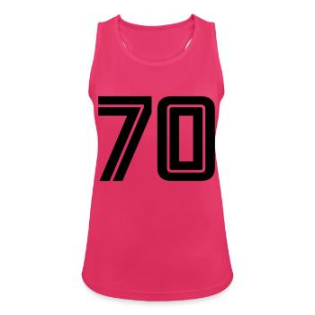 70 - Frauen Tank Top atmungsaktiv - Fuchsia - Vorne - Zoe (177cm)