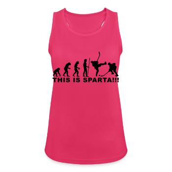 evolution_icehockey4 - Frauen Tank Top atmungsaktiv - Fuchsia - Vorne - Zoe (177cm)