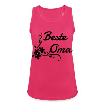 Beste Oma - Frauen Tank Top atmungsaktiv - Fuchsia - Vorne - Zoe (177cm)