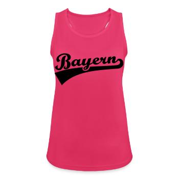 Bayern - Frauen Tank Top atmungsaktiv - Fuchsia - Vorne - Zoe (177cm)