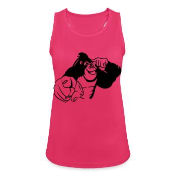 montrer Gorilla oiseau - Débardeur respirant Femme - fuchsia - Devant - Zoe (177cm)