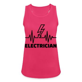 Électricien - Débardeur respirant Femme - fuchsia - Devant - Zoe (177cm)