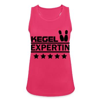 kegeln expertin - Frauen Tank Top atmungsaktiv - Fuchsia - Vorne - Zoe (177cm)