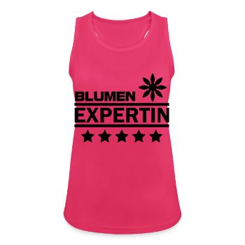 blumen expertin - Frauen Tank Top atmungsaktiv - Fuchsia - Vorne - Zoe (177cm)