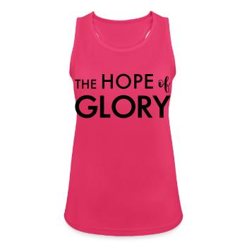 the hope of glory - Frauen Tank Top atmungsaktiv - Fuchsia - Vorne - Zoe (177cm)
