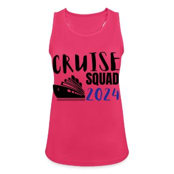 Cruise Squad 2024 - Kreuzfahrt 2024 Reisegruppe - Frauen Tank Top atmungsaktiv - Fuchsia - Vorne - Zoe (177cm)