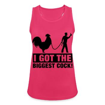 i_got_the_biggest_cock__f1 - Frauen Tank Top atmungsaktiv - Fuchsia - Vorne - Zoe (177cm)