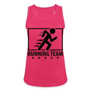 running_team_design_qu1 - Women's Breathable Tank Top - fuchsia - Front - Zoe (177cm)