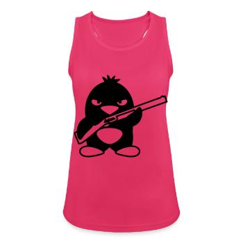 Shotgun Penguin - Women's Breathable Tank Top - fuchsia - Front - Zoe (177cm)