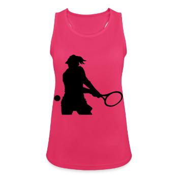 Tennis - Débardeur respirant Femme - fuchsia - Devant - Zoe (177cm)