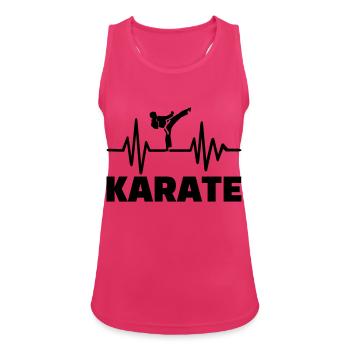Karate - Frauen Tank Top atmungsaktiv - Fuchsia - Vorne - Zoe (177cm)
