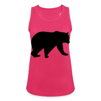 bear design - Frauen Tank Top atmungsaktiv - Fuchsia - Vorne - Zoe (177cm)