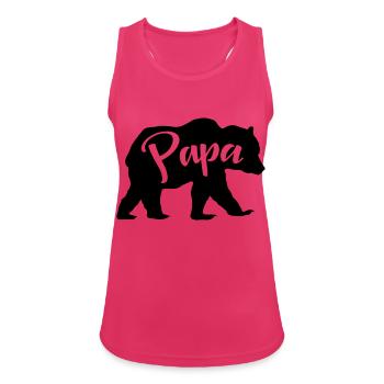 Papa Père Bear - Débardeur respirant Femme - fuchsia - Devant - Zoe (177cm)