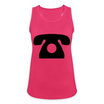 Telefon - Frauen Tank Top atmungsaktiv - Fuchsia - Vorne - Zoe (177cm)