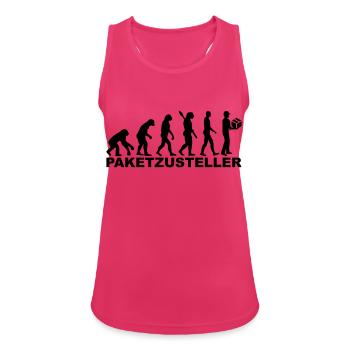 Paketzusteller - Frauen Tank Top atmungsaktiv - Fuchsia - Vorne - Zoe (177cm)