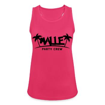 malle party crew - Frauen Tank Top atmungsaktiv - Fuchsia - Vorne - Zoe (177cm)