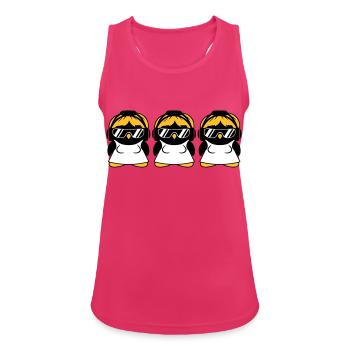 Penguin DJ Girl Femmes Casque Lunettes de soleil Équipe - Débardeur respirant Femme - fuchsia - Devant - Zoe (177cm)