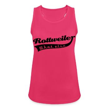 Rottweiler - Frauen Tank Top atmungsaktiv - Fuchsia - Vorne - Zoe (177cm)