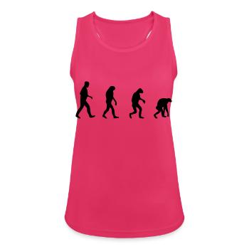 evolution backwards - Women's Breathable Tank Top - fuchsia - Front - Zoe (177cm)