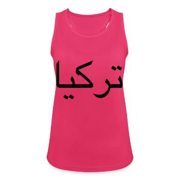 Türkei - Frauen Tank Top atmungsaktiv - Fuchsia - Vorne - Zoe (177cm)