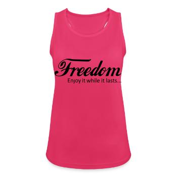 FREEDOM COLA - Women's Breathable Tank Top - fuchsia - Front - Zoe (177cm)