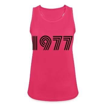 20er Geburtstags Shirt 1977 - Frauen Tank Top atmungsaktiv - Fuchsia - Vorne - Zoe (177cm)