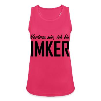 Imker - Frauen Tank Top atmungsaktiv - Fuchsia - Vorne - Zoe (177cm)