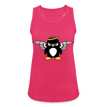 Pingouin Ange Ailes Halo Saintes Mouches - Débardeur respirant Femme - fuchsia - Devant - Zoe (177cm)