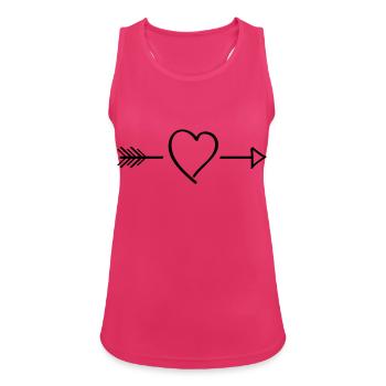heart - Frauen Tank Top atmungsaktiv - Fuchsia - Vorne - Zoe (177cm)