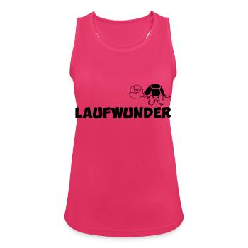 Laufwunder - Frauen Tank Top atmungsaktiv - Fuchsia - Vorne - Zoe (177cm)