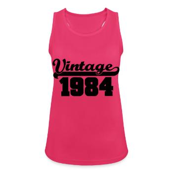 vintage 1984 - Frauen Tank Top atmungsaktiv - Fuchsia - Vorne - Zoe (177cm)