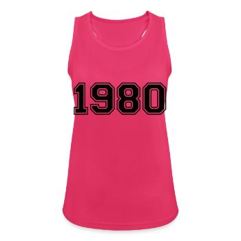 1980 - Women's Breathable Tank Top - fuchsia - Front - Zoe (177cm)